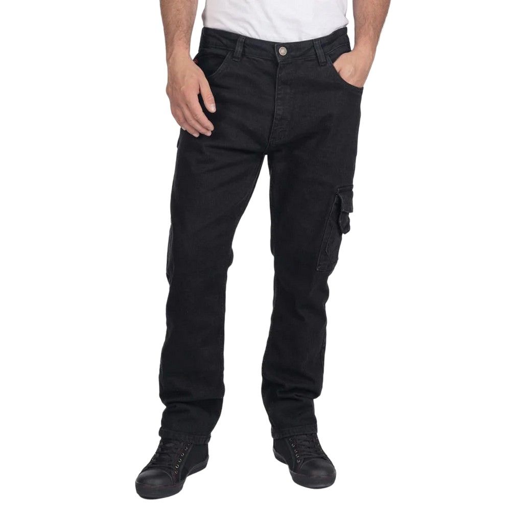 Schwarze Denim Utility Cargo Jeans