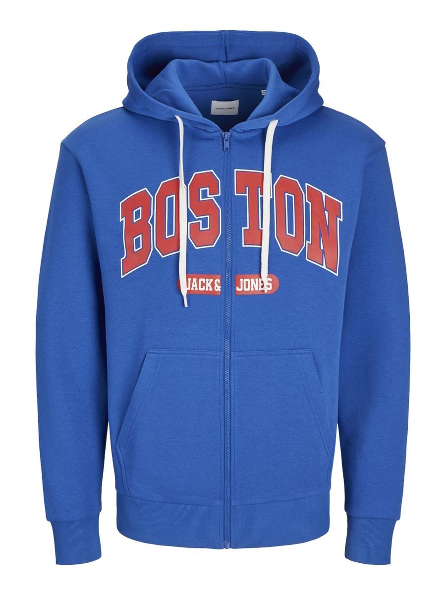 Herren Zip-Up Hoodie mit Boston-Print