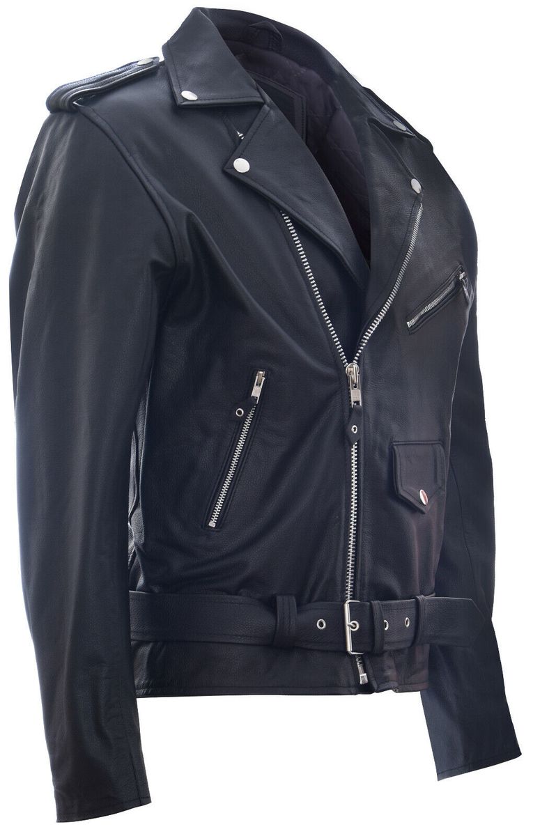 Klassische Brando Bikerjacke aus Leder