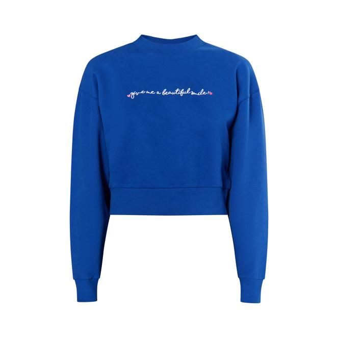 Mymo Sweatshirt kurz Damen KÖNIGSBLAU
