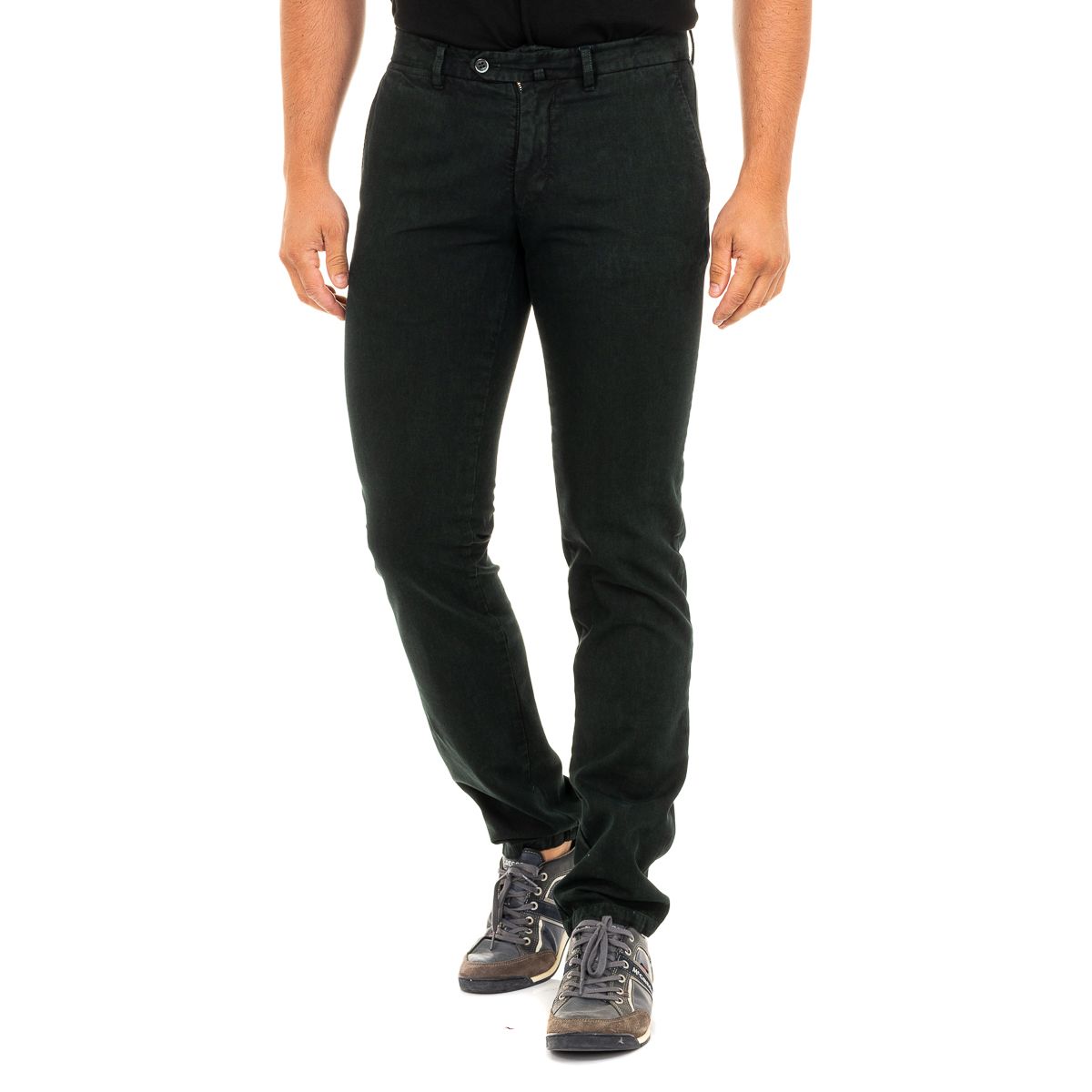 Marineblaue Chinos mit geradem Bein