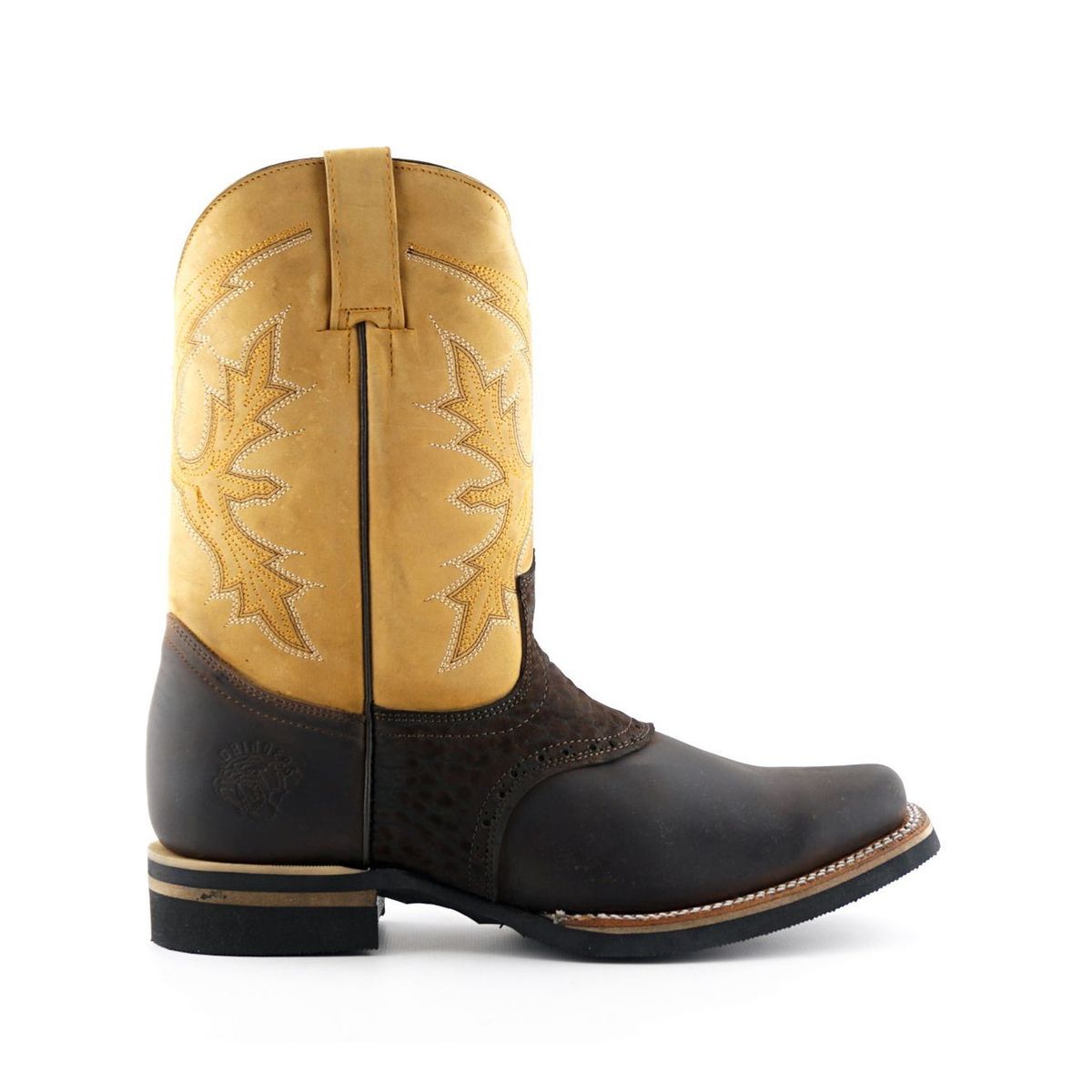 Braune Western Cowboy Stiefel aus Leder