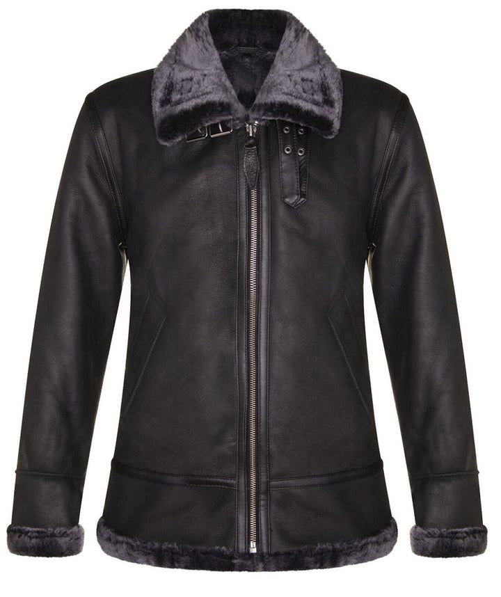 Klassische B3 Lammfell Fliegerjacke