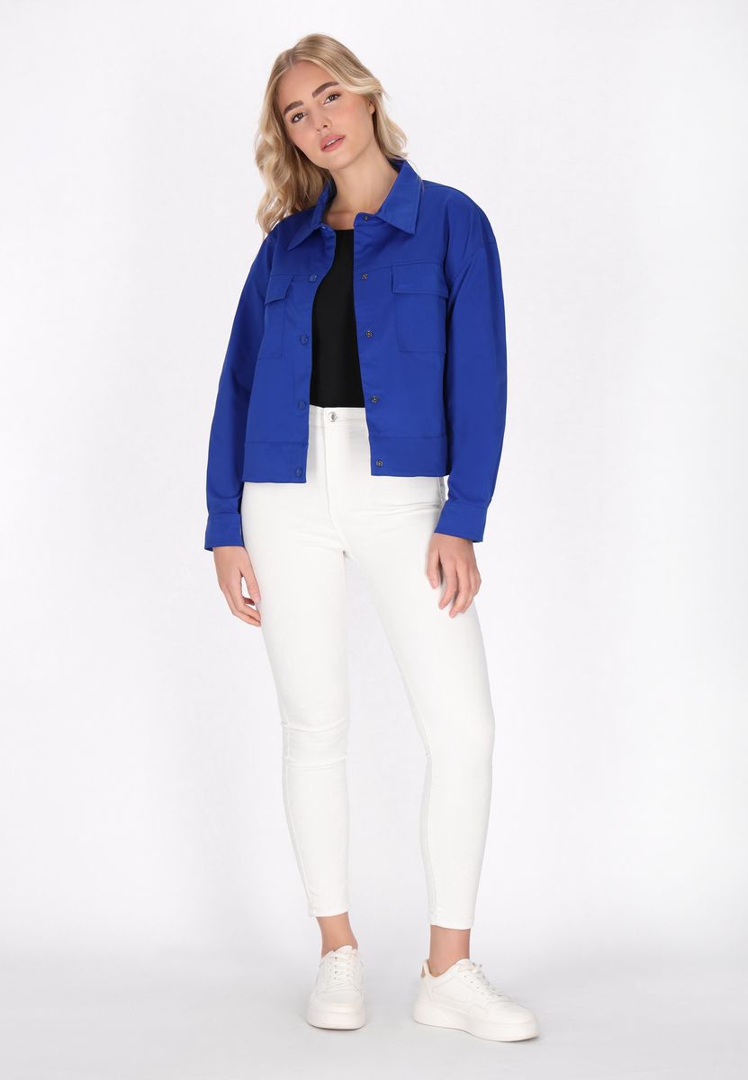 Strukturierte Utility-Jacke in Kurzform