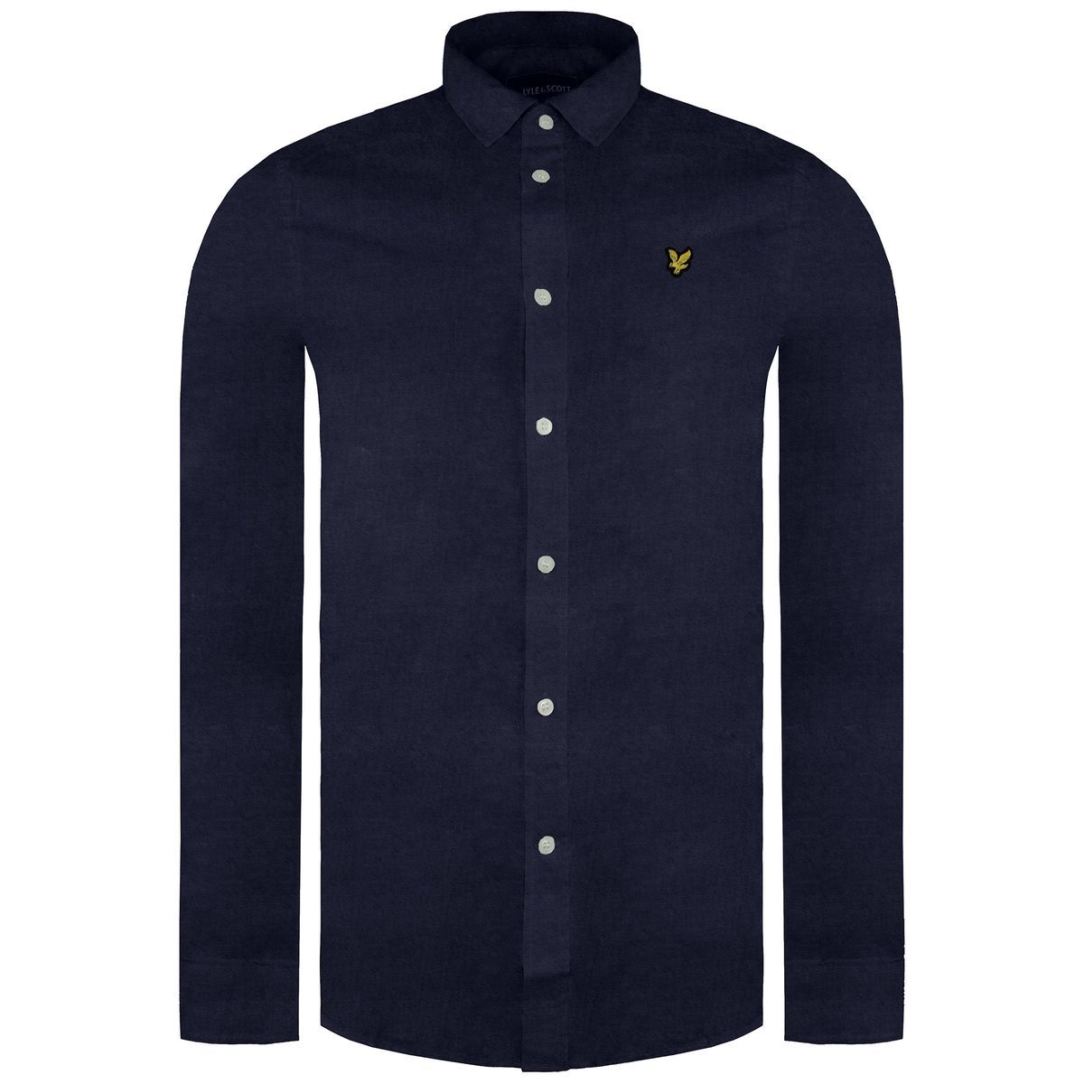 Marineblaues Herren Langarmhemd