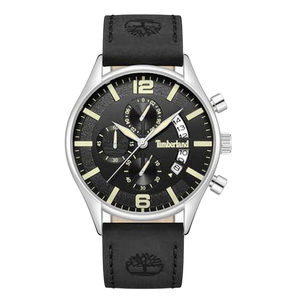 Timberland Herrenuhr Schwarzes Leder