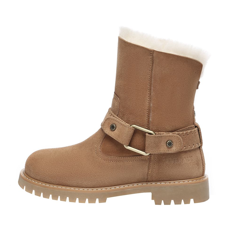 Damenmode-Stiefel aus Wildleder