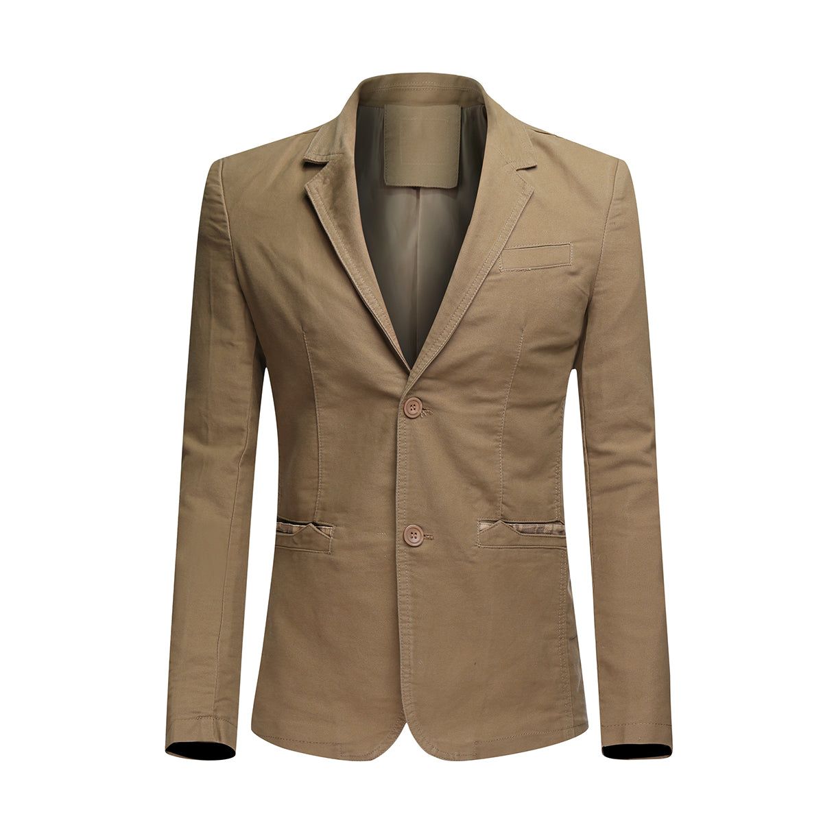 Herren Freizeit Zweiknopf Sakko Beige