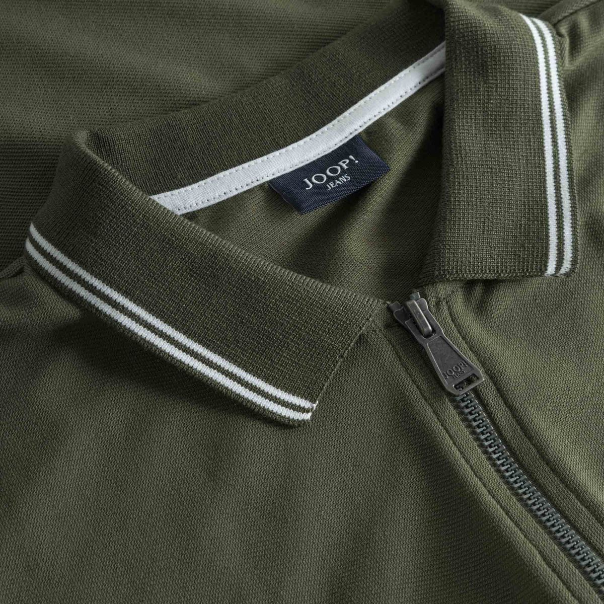 Piqué-Poloshirt mit Halbreißverschluss