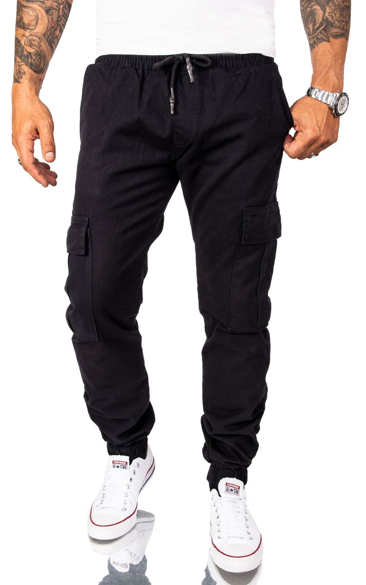 Lässige Twill Cargo Jogginghose