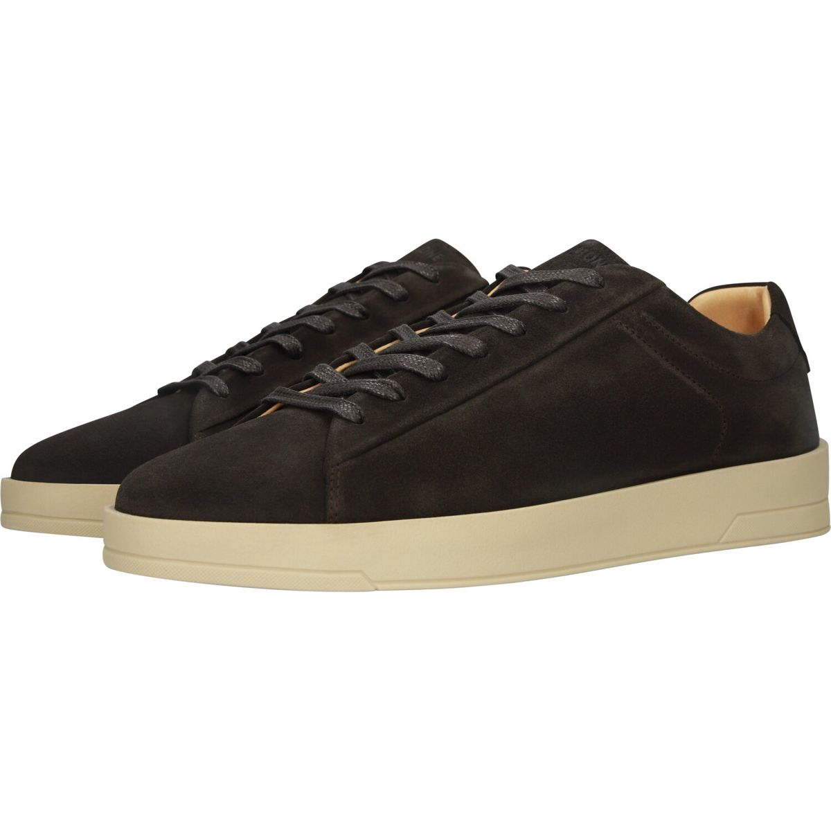Low-Top Wildleder-Sneaker mit Kontrastsohle