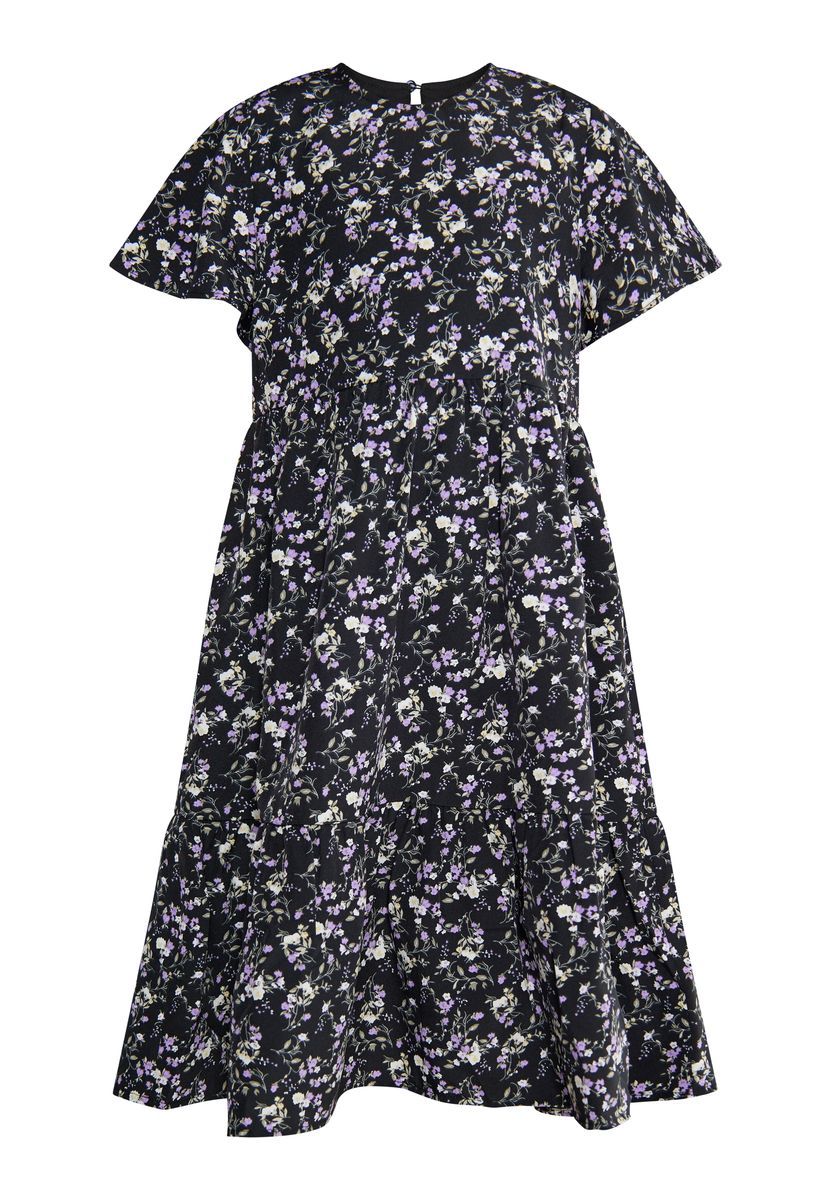 Mädchen Blumenmuster Stufen-Midikleid