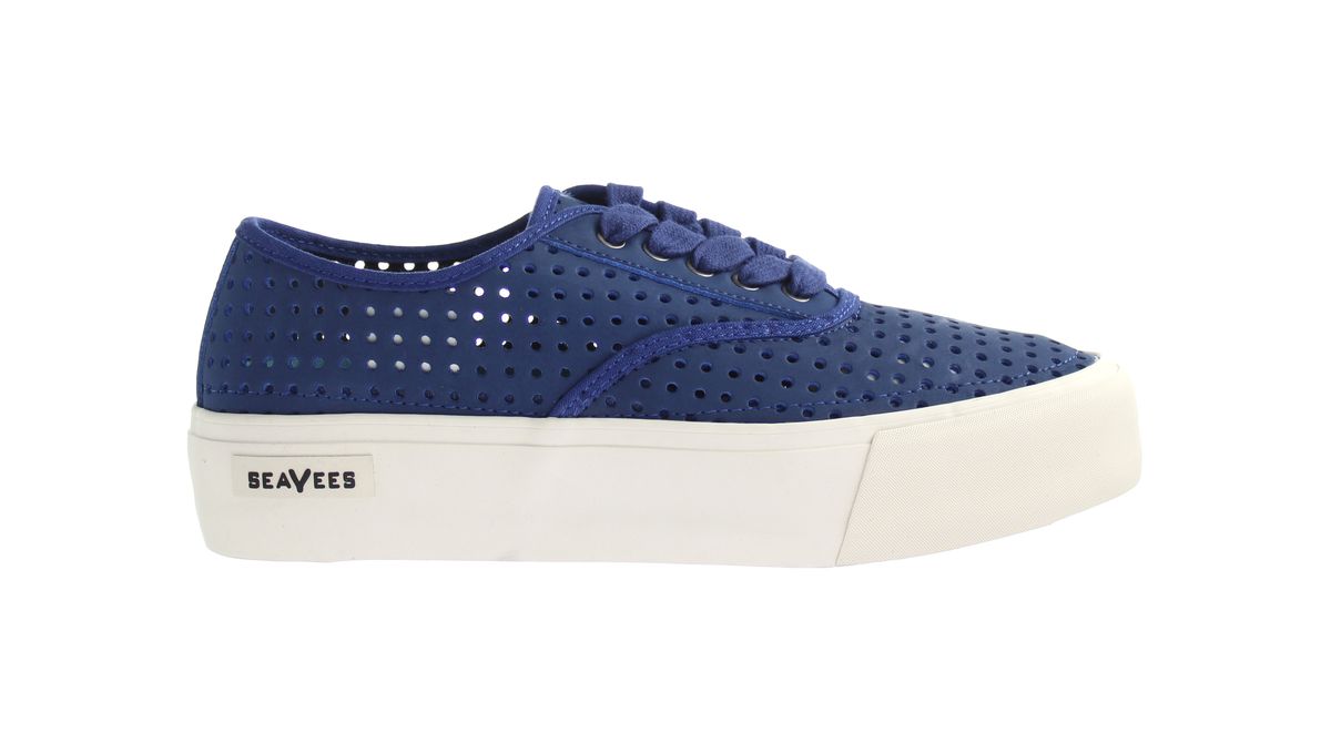 Plateau-Sneakers aus perforiertem Canvas