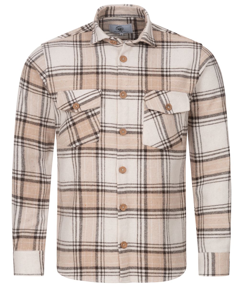 Lässige Flanellhemdjacke mit Karomuster