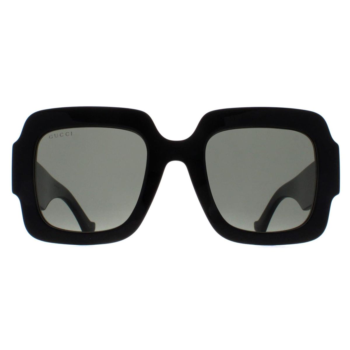 Quadratische übergroße Sonnenbrille in Schwarz