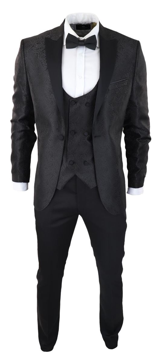 Elegantes Paisley-Brokat-Abend-Set
