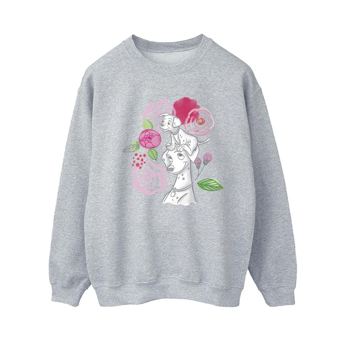 Dalmatiner Blumenmuster Damen Sweatshirt