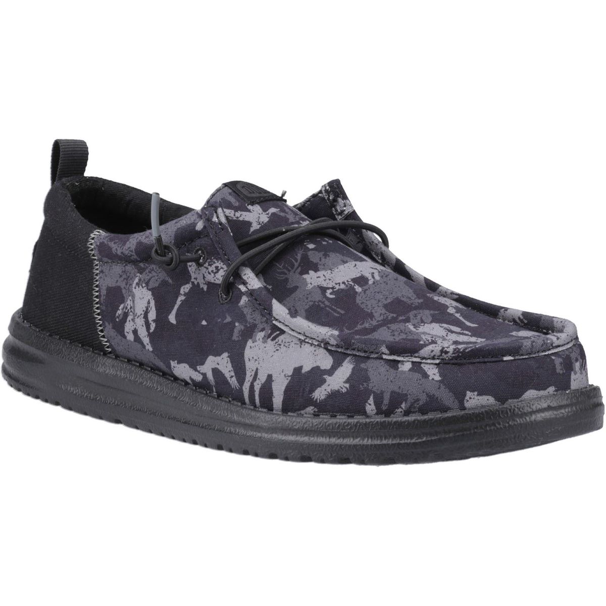 HEYDUDE Wally Funk Hunt Camo Canvas Männer schwarz Boot Schuhe