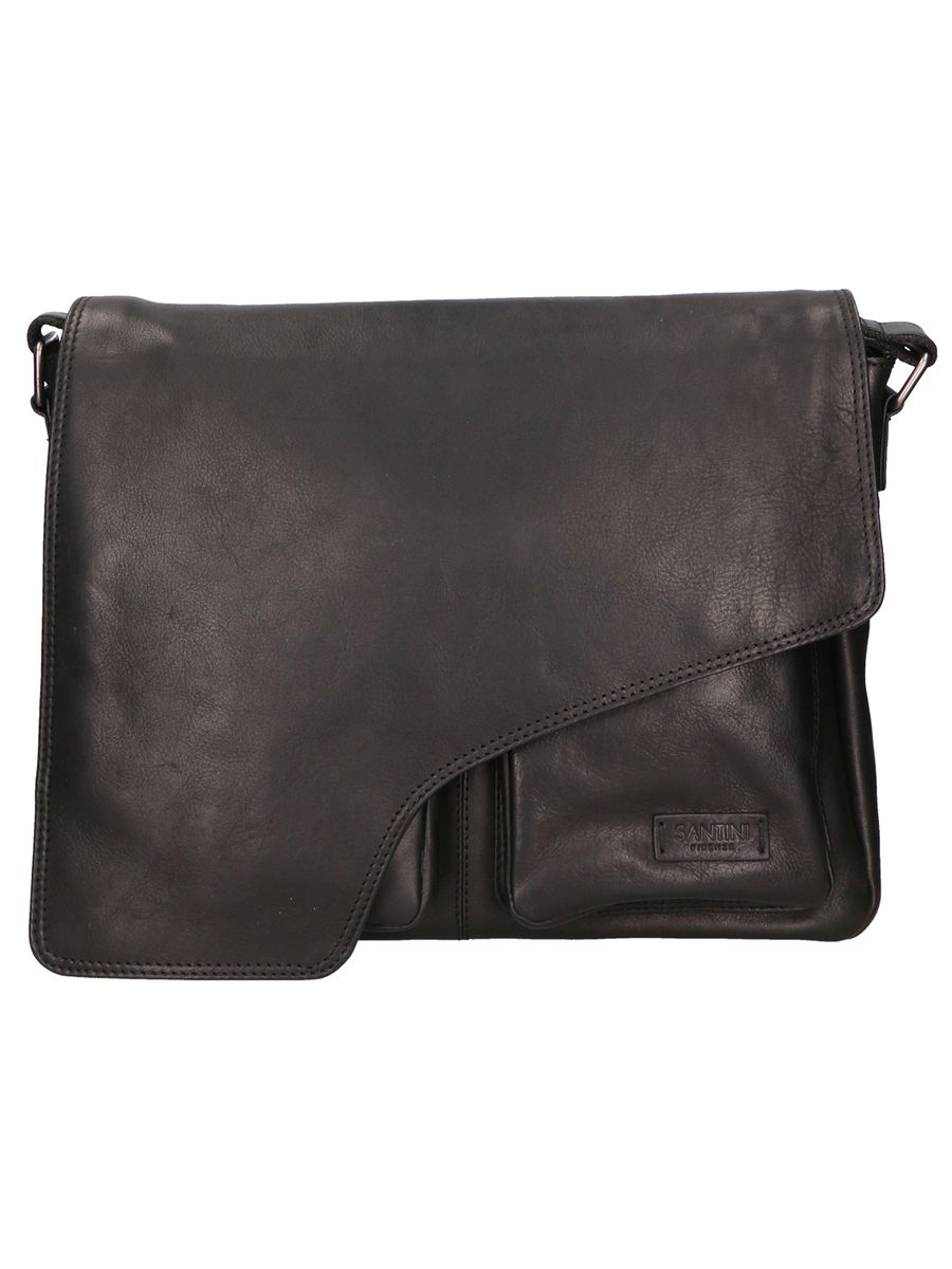 Leder Umhängetasche mit Klappe