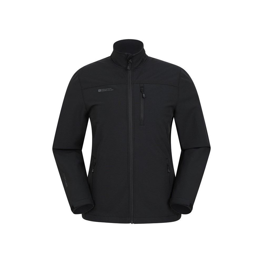 Mountain Warehouse Herren Grasmere Soft Shell Jacke (Schwarz)