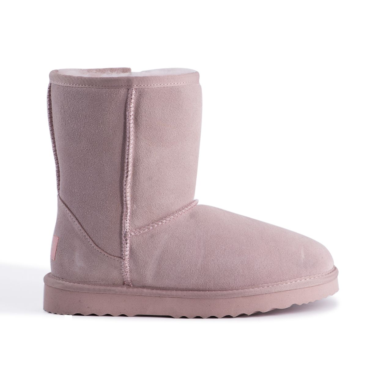 Mittelhohe Lammfell-Wildlederstiefel