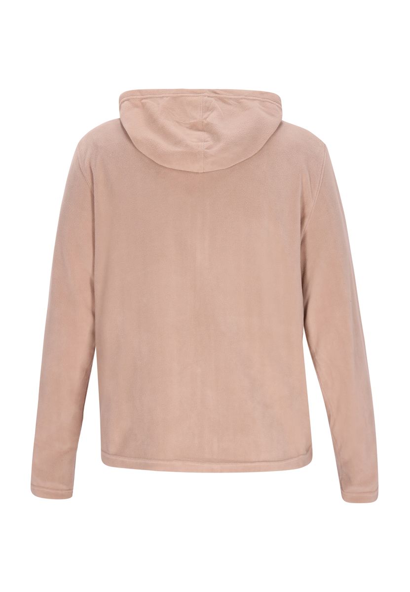 Minimalistische Fleece-Kapuzenjacke mit Reißverschluss