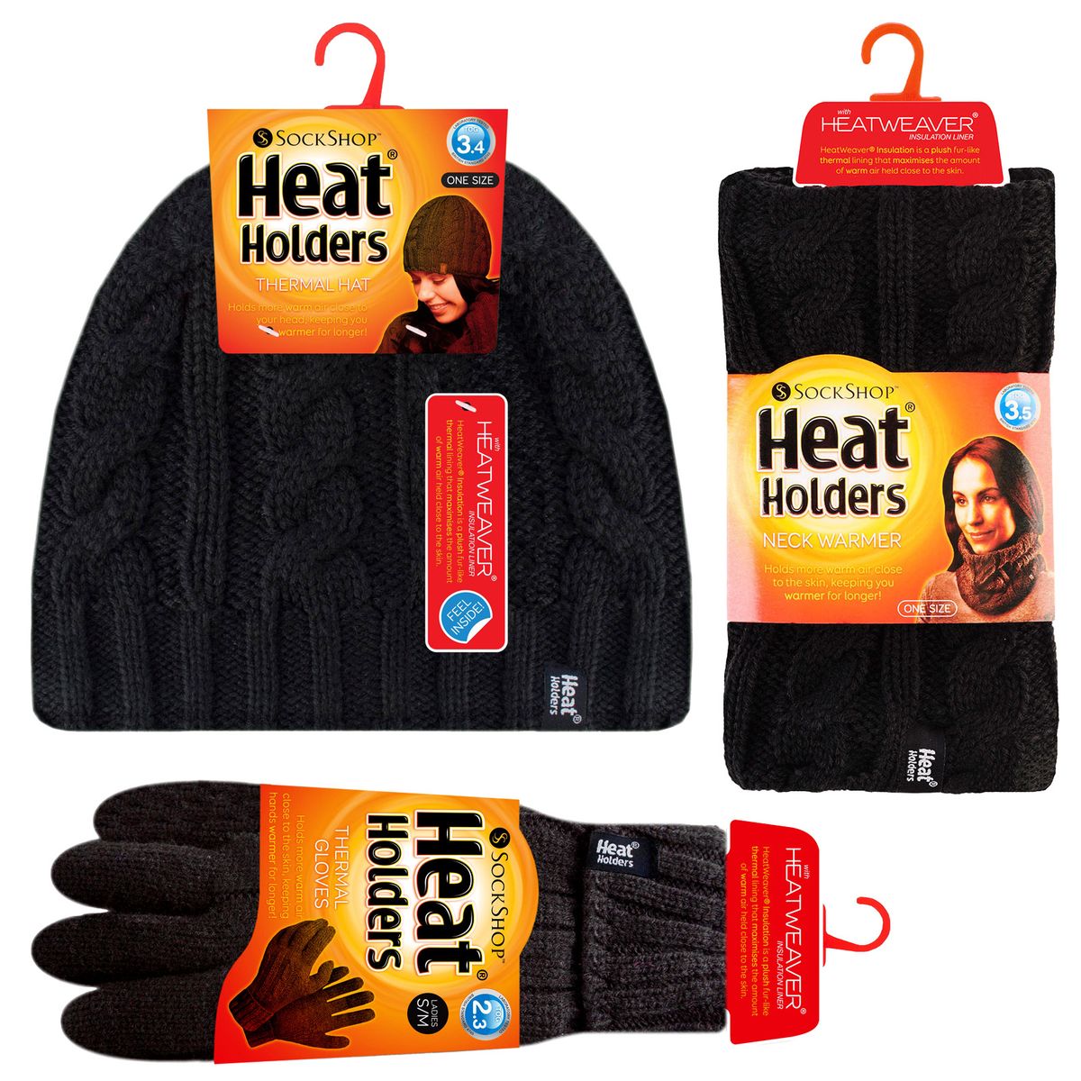 Thermisches Zopfstrick Accessoires-Set