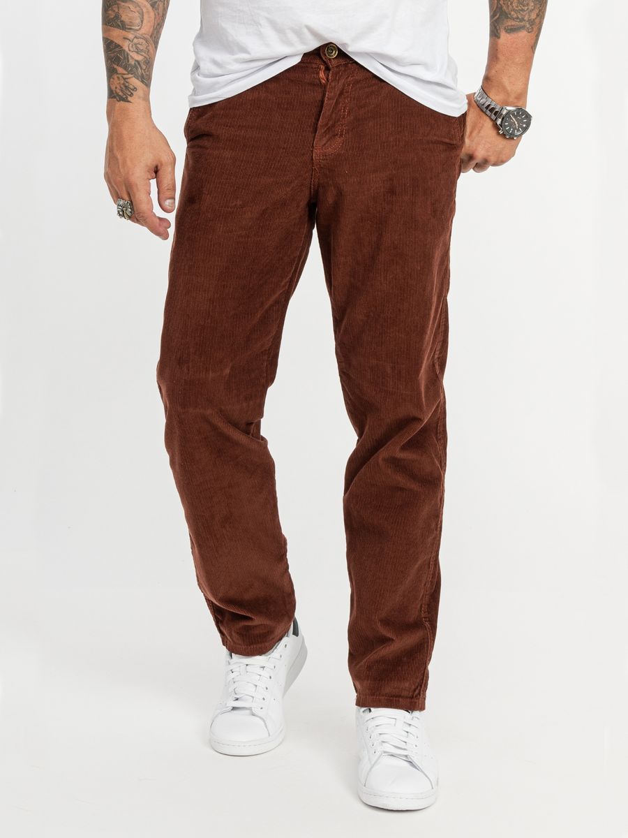 Lässige braune Cordhose