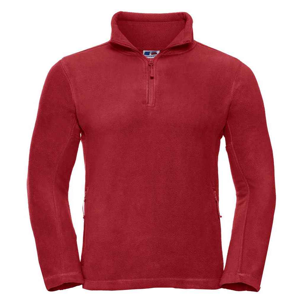 Herren Fleece-Pullover mit kurzem Reißverschluss