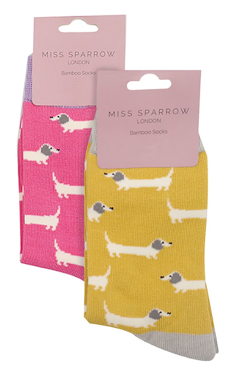 Verspielte Dackelsocken aus Bambus