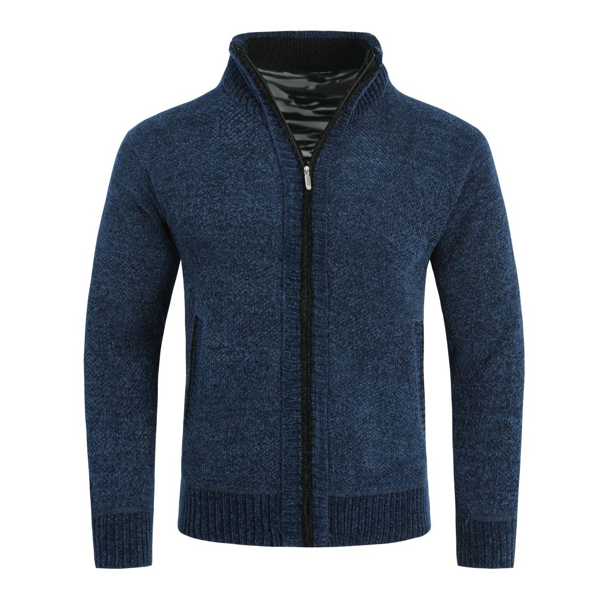 Herren Strickjacke mit durchgehendem Reißverschluss