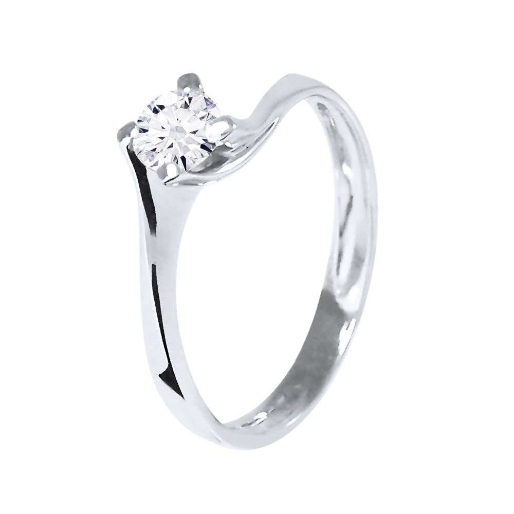 Eleganter Solitärring mit Bypass-Schiene