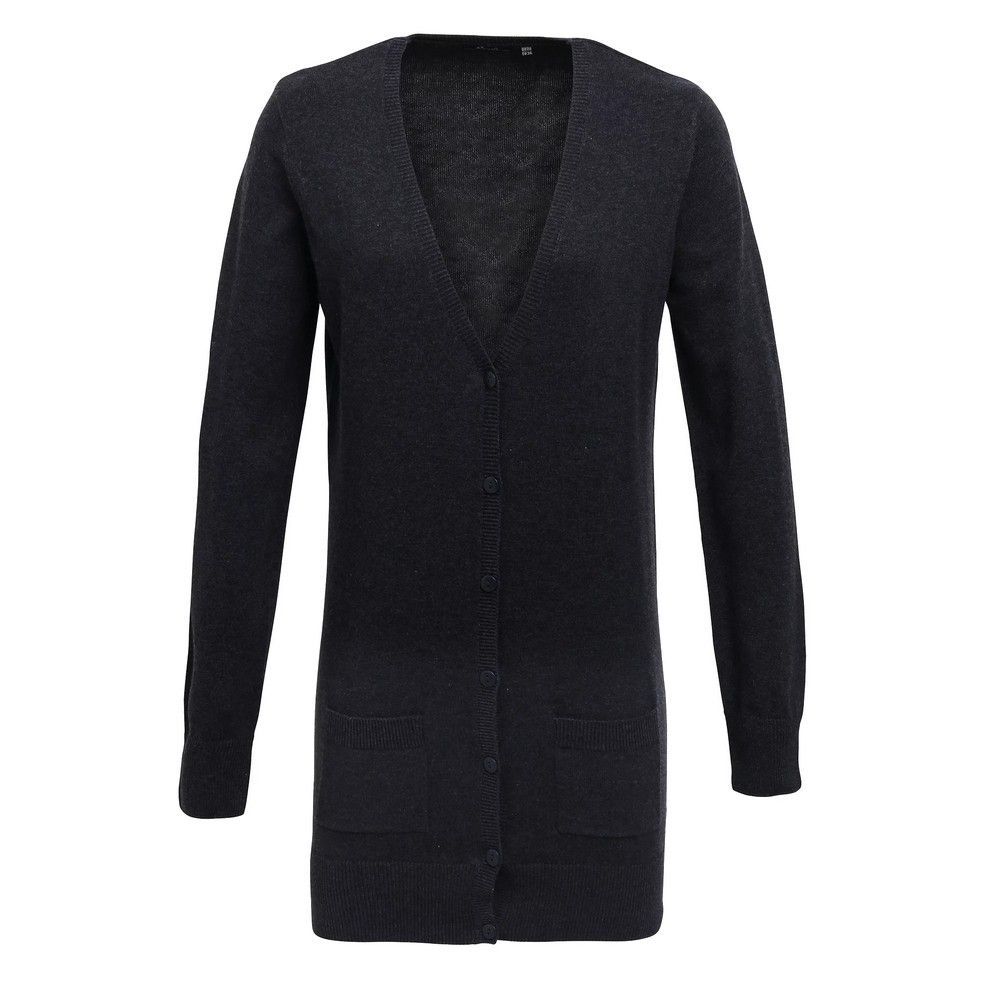 Damen Langarm Strickjacke mit V-Ausschnitt
