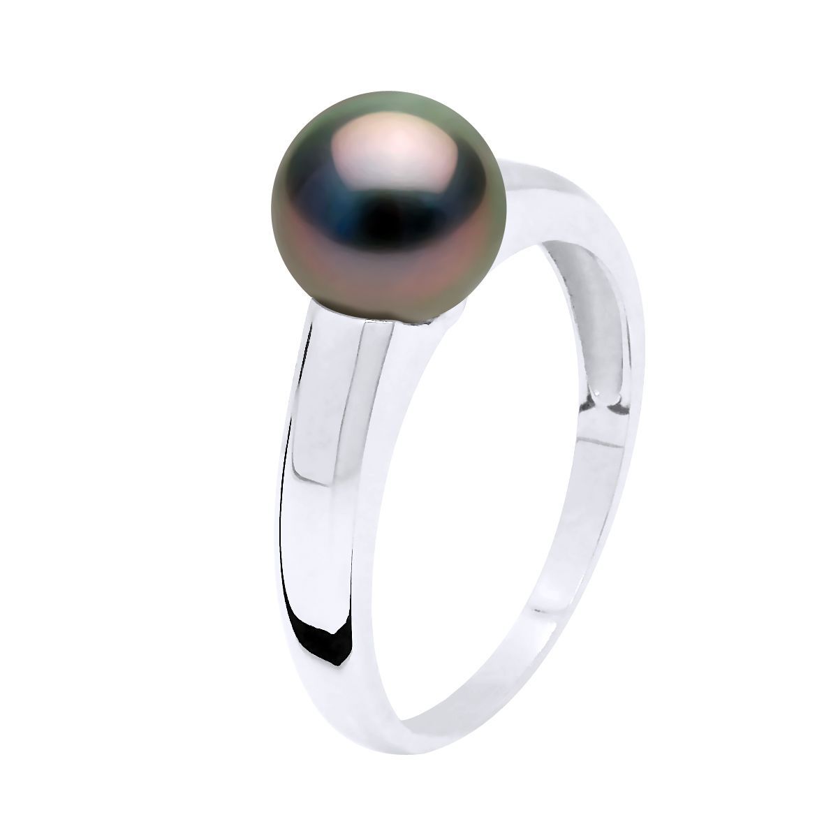 Eleganter Silberring mit Tahitiperle