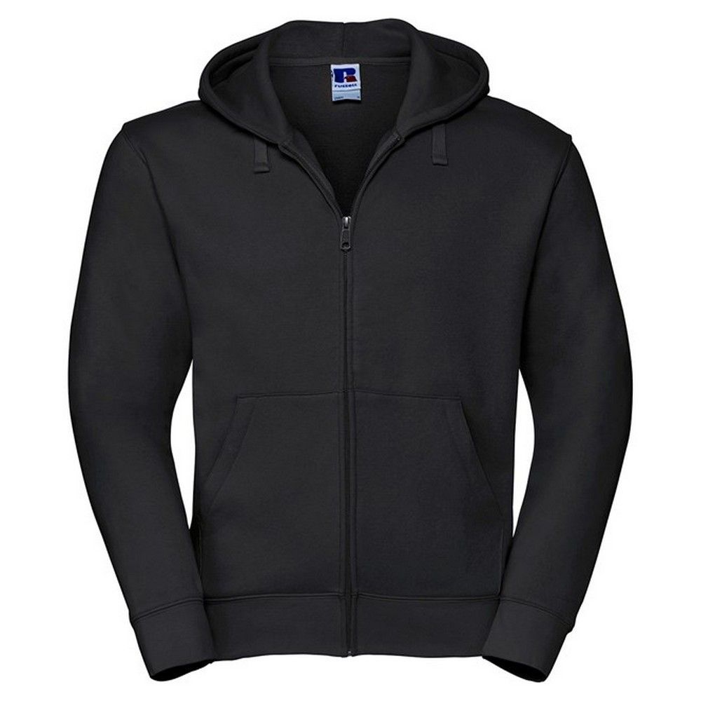 Russell - "Authentic" Hoodie mit durchgehendem Reißverschluss für Herren (Schwarz)