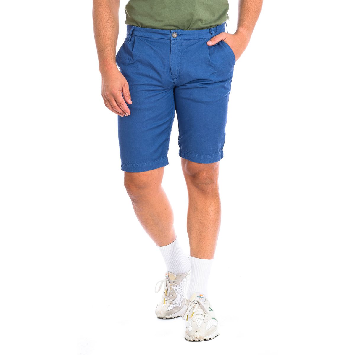 Bermuda-Shorts mit Leinenmischung