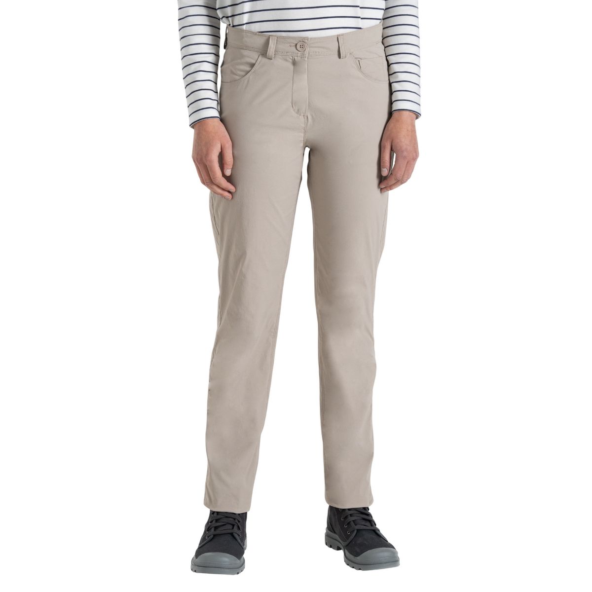 Beige Wanderhose mit Stretch-Material