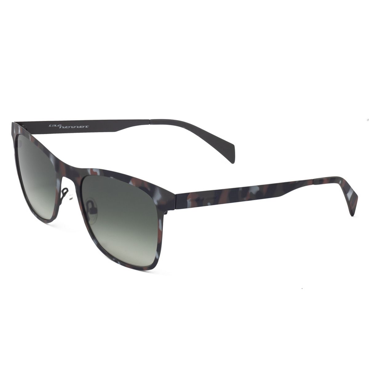 Sonnenbrille mit Metallrahmen im Camouflage-Muster