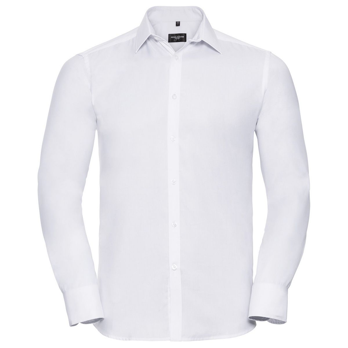 Russell Collection - Formelles Hemd für Herren Langärmlig (Weiß)