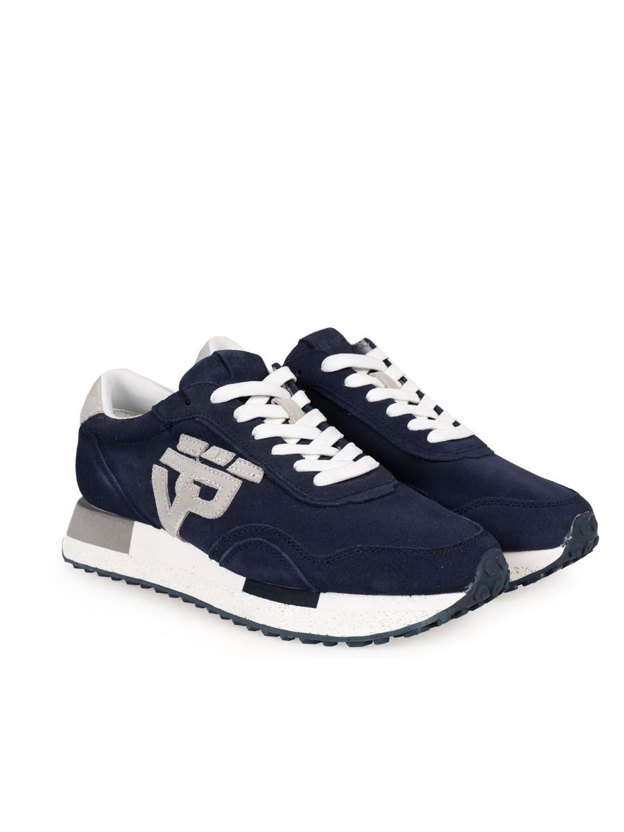 Wildleder-Sneaker im Retro-Stil mit Logo