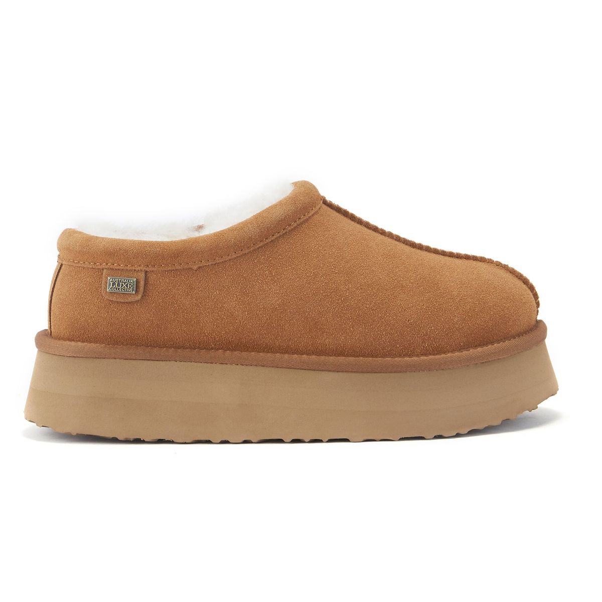 Plateau Shearling gefütterter Wildleder Clog