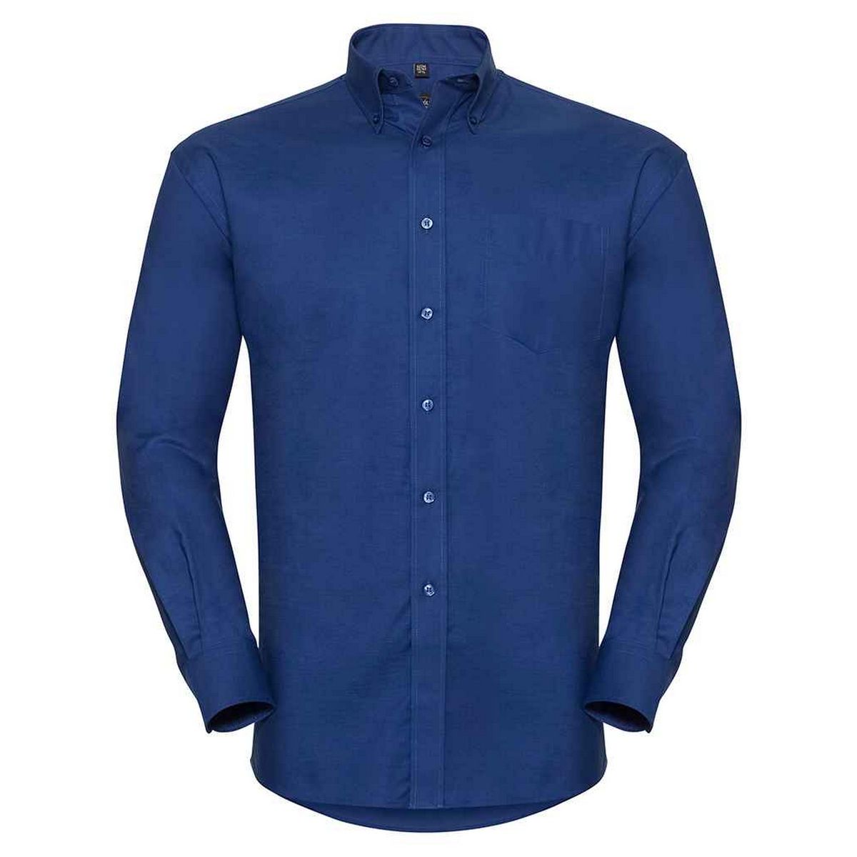 Russell Collection - "Oxford" Formelles Hemd Pflegeleicht für Herren Langärmlig (Kräftiges Königsblau)