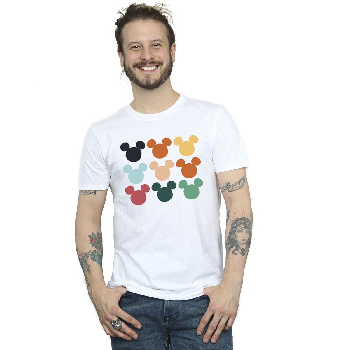 Mickey Mouse Silhouetten Grafik-T-Shirt