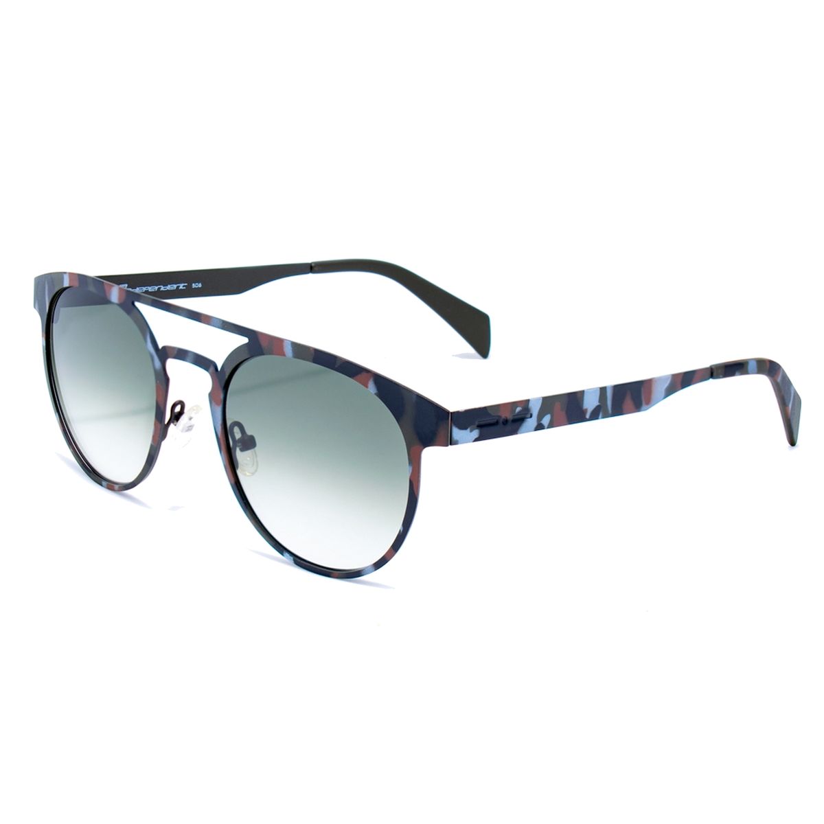 Runde Sonnenbrille mit Camouflage-Muster