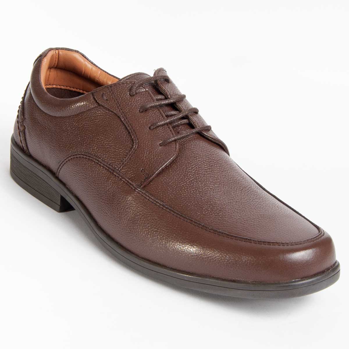 Strukturierte Leder-Schnürschuhe