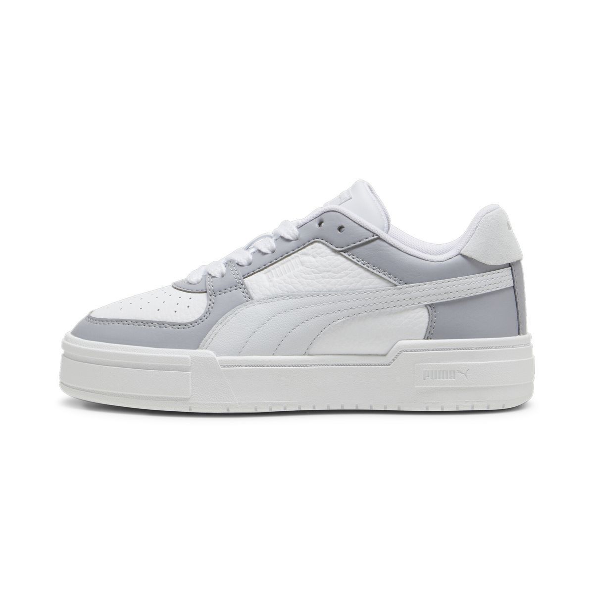 Lässige Plateau-Sneakers mit Lederdetails