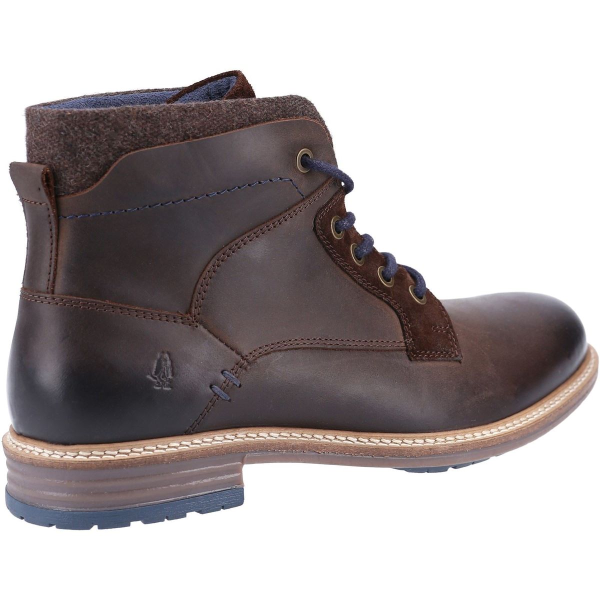 Schnürstiefeletten aus Leder-Wildleder-Mix