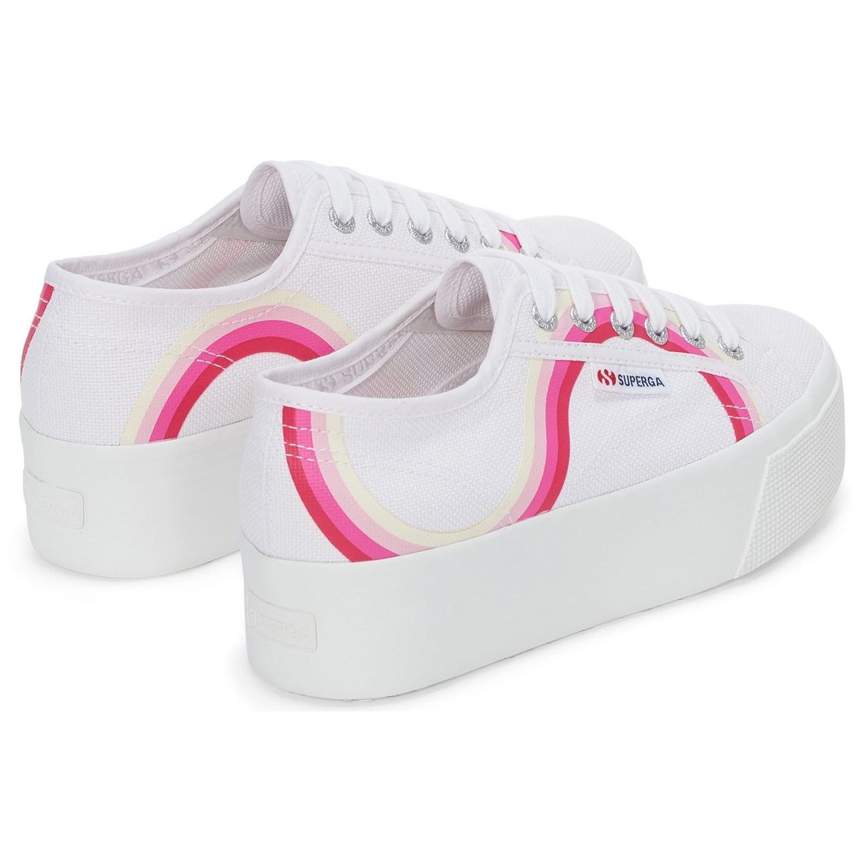 Plateau-Sneaker mit Grafikstreifen