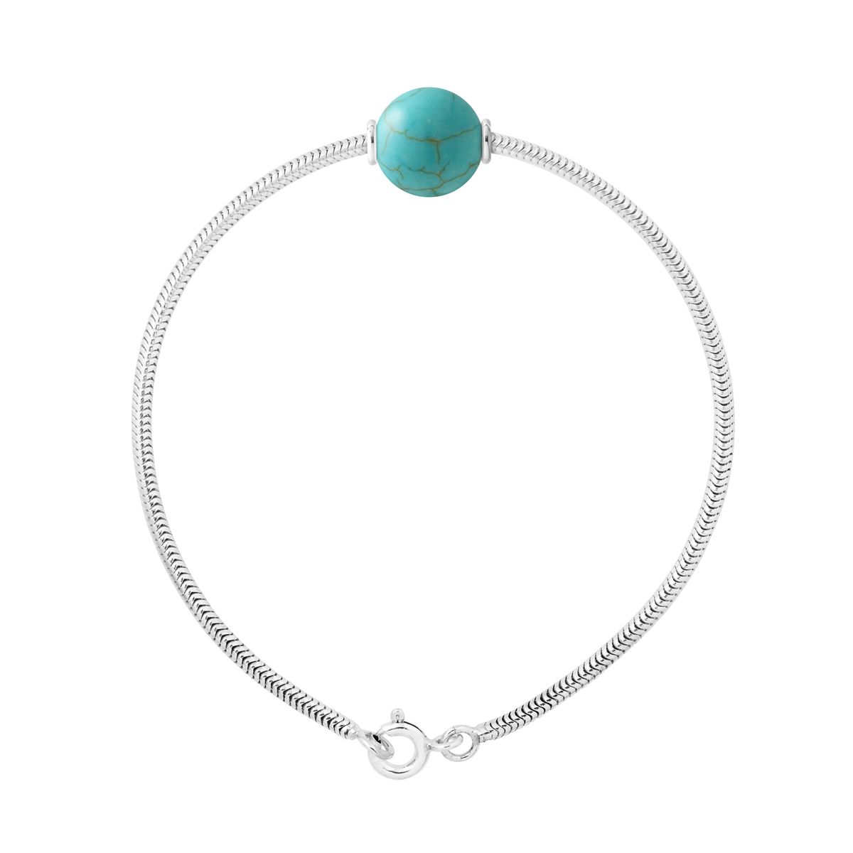 Türkisperlen Armband aus Sterlingsilber