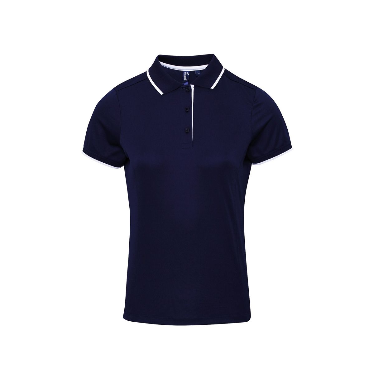 Damen Poloshirt mit Kontrastbesatz